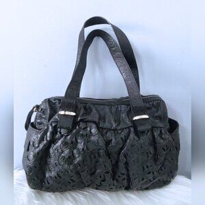 See by Chloe leather textured quilted perforated shoulder bag EUC